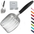 thumbnail image 6 of Cat Litter Scoop, Metal, 13.8 x 5.3 in, Deep Shovel Poop Sifting with Long Handle, Pooper Lifter Works with All Type of Cat Litter, with Holder, 6 of 7