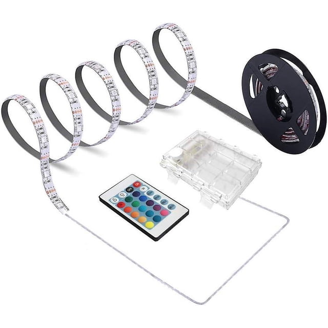 Tira de luces LED YONGSHENG con control remoto de 6,56 pies funciona con pilas 24 teclas
