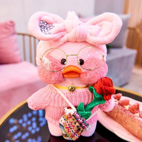 30cm Lalafanfan Duck Plush Toy, Hyaluronic Acid Duck Doll, Stuffed Animal Pillow, Girl Birthday Gift