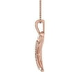 thumbnail image 2 of 0.08 ctw Diamond R Initial Letter Pendant Necklace in 14K Rose Gold - IGI (with Silver Chain) (I1-I2 Clarity), 2 of 3