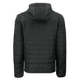 thumbnail image 3 of Men's-Cutter & Buck  Black NC State Wolfpack Rainier Eco PrimaLoft Hooded Full-Zip Jacket, 3 of 3