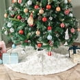 thumbnail image 4 of Falda con forma de árbol de Navidad, pelo blanco de felpa blanca como la nieve, 78 cm, 4 of 6