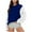 Blue, variant on QQAMB Sweatshirt for Women Patchwork Color Crewneck Pullover Casual Long Sleeve Loose Comfort Sweatshirts Tops