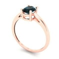 thumbnail image 2 of Solitaire Engagement Ring for Women - 1ct Natural London Blue Topaz in 14K Rose Gold Promise Ring, 2 of 5