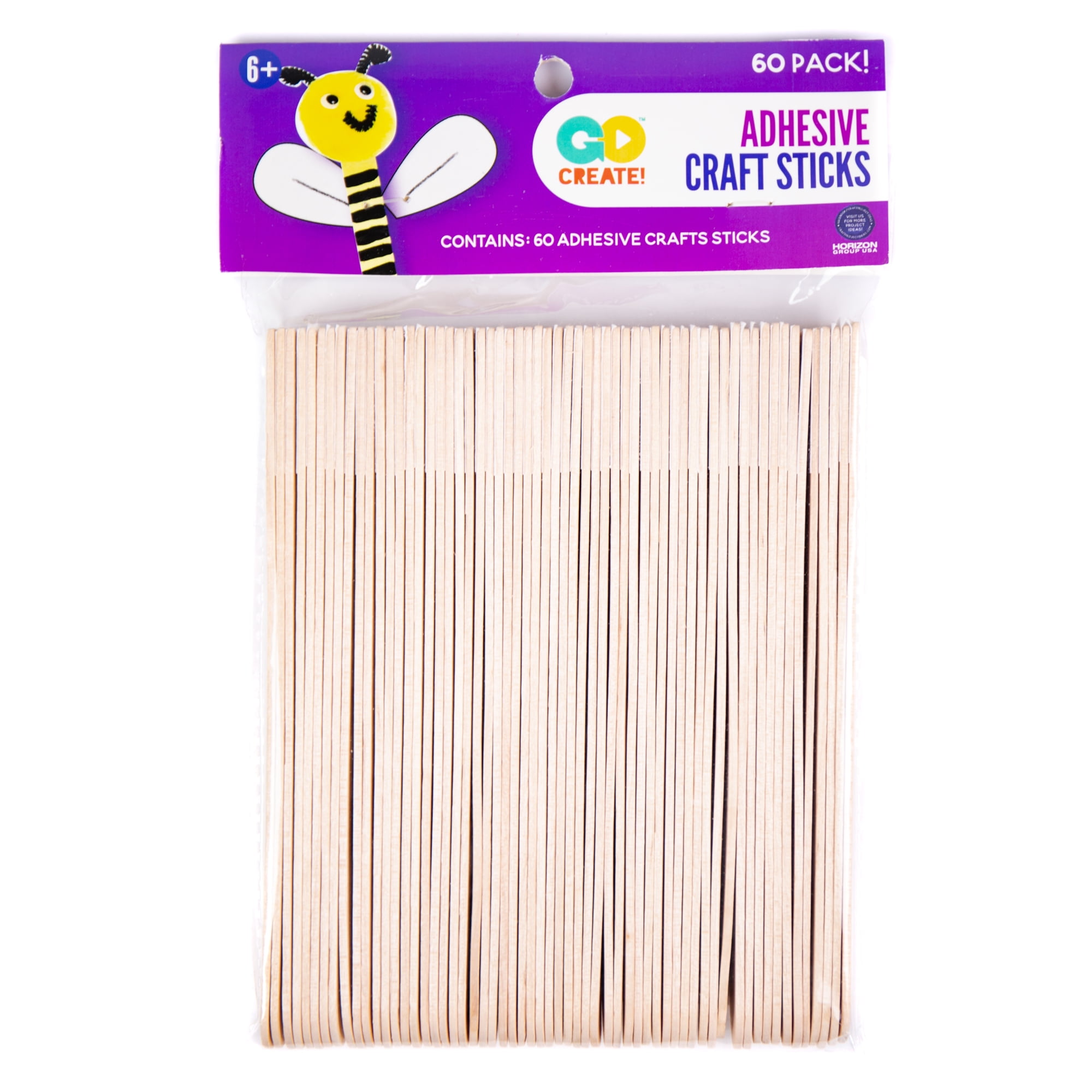 Go Create Peel & Stick Craft Sticks, 60 Count