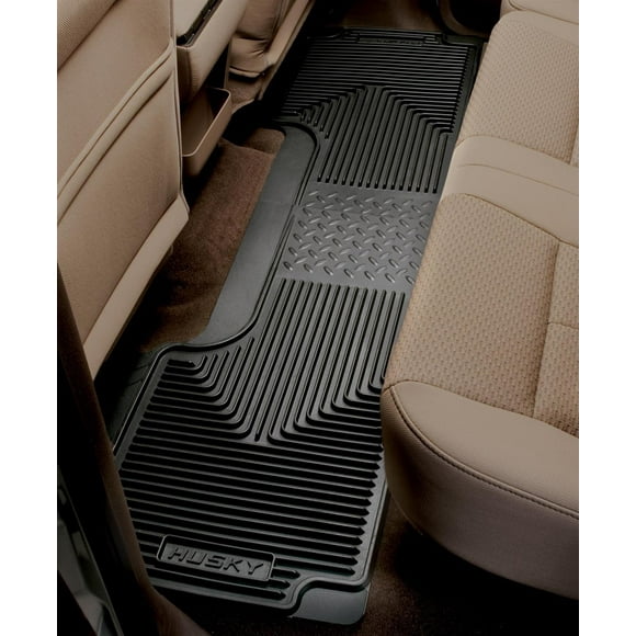 Husky Liner Floor Mat 51041 Heavy Duty Floor Mats; Direct-Fit; Diamond Tread With Thick Drivers Heel Pad; Black; Rubber; 2 Piece