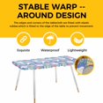 thumbnail image 4 of Easter Bunny Eggs Table Cloths for 8 Foot Rectangle Tables, Spring Leaves Daisy Flowers Blue Plaid Patio Waterproof Elastic Fitted Tablecloths, Washable Rectangular Table Cover for Camping, 4 of 8
