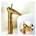 thumbnail image 2 of Classic Basin Faucet Antique Style Waterfall Bathroom Faucet, Hot And Cold Faucet Bronze Single Hole Goblet Type Water Tap ,Versatile Features, 2 of 7