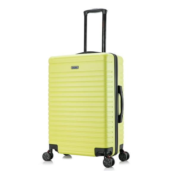 InUSA Deep 24" Hardside Lightweight Luggage with Spinner Wheels, Handle Studs, Trolley, Green