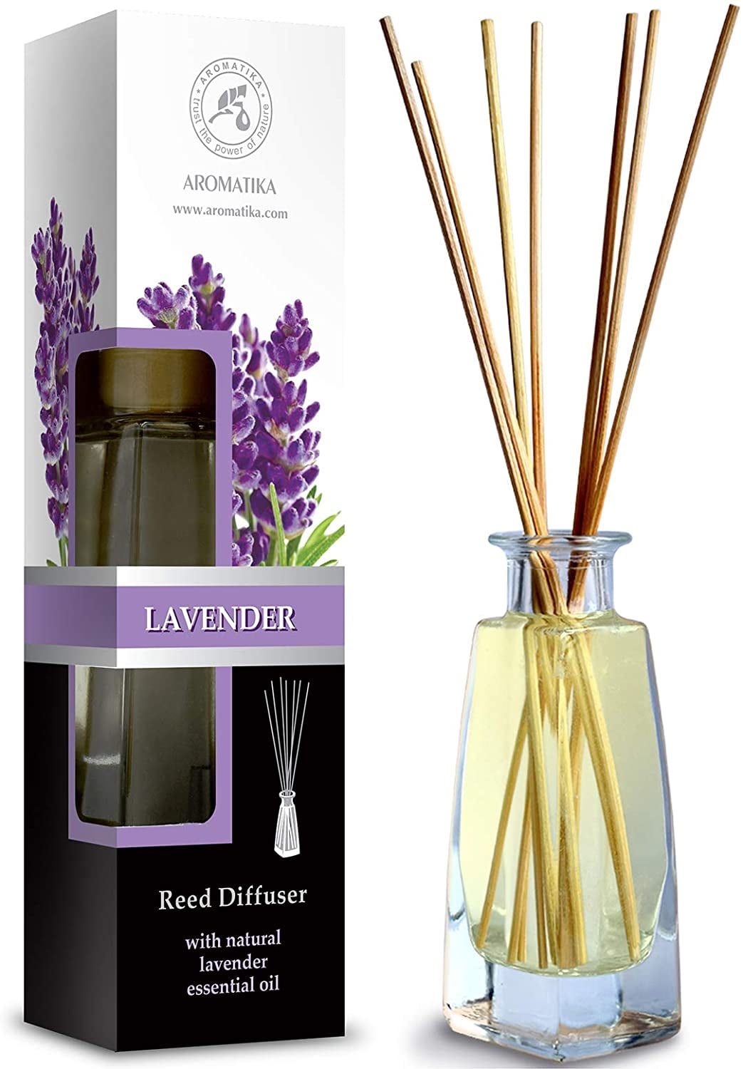 Reed Diffuser with Natural Essential Oil Lavender 100ml Scented Reed