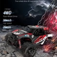 thumbnail image 3 of Carro de control remoto Coche de control remoto 1/18 2.4GHz Alta velocidad 30 km / h Todo terreno Camiones todoterreno 4WD Escala completa Carreras Escalada Coche Regalos para niños Adultos 2 Batería Abanopi Carro de control remoto, 3 of 7