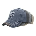 thumbnail image 4 of MIASHUI Men Women Washed Denim Cap Unisex Adjustable Baseball Hat,Black, 4 of 4
