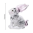 thumbnail image 6 of Dserhfy Faux Crystal Rabbit Figurine Transparent Collectible Rabbit Statue Glass Art Animal Ornament Bunny Sculpture for Home Office Desk Car, 6 of 7