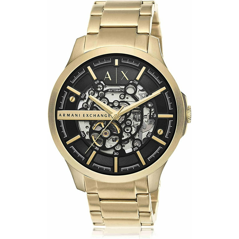 Armani Exchange Automatic Men\'s Skeleton Watch Black AX2419 Dial Hampton
