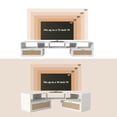 thumbnail image 4 of Wirrytor 79 In TV Stand with 90° Rotating Cabinets, Long Entertainment Center with Storage for 50-70 Inch TVs, Media Console with Drawers, Adjustable Shelves, Cable Management for Living Room,White, 4 of 7