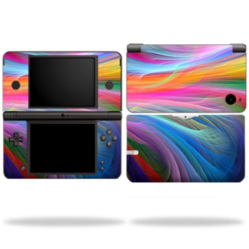 MightySkins Skin Compatible with Nintendo DSi XL wrap Sticker Skins -Rainbow Waves