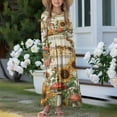 thumbnail image 3 of DISNIMO Sunflower Butterfly Girls Long Sleeve Dresses Size 5-6 Long Sleeve Dress for Kids Cute Dresses for Middle School Dance Girls Long Sleeve Swing Dress with Pockets Midi Dress, 3 of 7