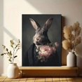 thumbnail image 6 of UXIEQU Vintage Rabbit Portrait Oil Painting Canvas Wall Art 15.75x11.81 Inches, 6 of 8