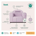 thumbnail image 5 of Keet Upholstered Customizable Children's Chair, Microsuede, Lavender, 5 of 5