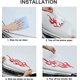 thumbnail image 5 of piezas de pegatinas reflectantes de llamas de 40 cm (rojas) Pegatinas de rayas deportivas de carreras de llamas para coche Pegatinas de vinilo impermeables para carrito de golf Pegatinas laterales par, 5 of 5