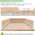 thumbnail image 3 of 14Inches 10 Pair Resistente Cajón Slides Rail 100 LB Load Capacity Side Mount Ball Bearing Metálico cm de Profundidadresser Runner Archivos Gabinete, 3 of 8