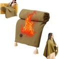 thumbnail image 1 of Heated Blanket Battery Operated, Electric Heated Car Blanket with Car Charger, USB Heating Blanket Throw Portable, Wearable Heating Blanket for Camping and Office, Brown (Battery is Not Included), 1 of 9