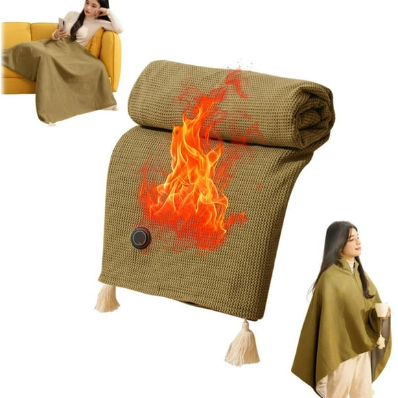 Blanket Polyester Blanket Portable Heated Shawl for Women Portable Heated Blanket for Outdoors Usb with Snaps Usb Heated Blanket Battery Operated for Women Family Lovers