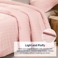 thumbnail image 3 of Pink Queen Comforter Set - 3 Pieces Seersucker Lightweight Bedding Comforter Sets (1 Soft Fluffy Comforter & 2 Pillowcases) - All Seasons Cozy Cute Bed Sets for Women Girls, 3 of 13