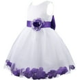 thumbnail image 3 of Linjinx Flower Girls Dress Girls Tutu Birthday Party Princess Dress Pageant Gown Party Dress Purple 10, 3 of 6