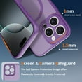 thumbnail image 2 of for iPhone 12 Pro Magnetic Case Support Wireless Charging, Shockproof Military-Grade Protection Cover, Slim Anti-Scratch Phone Case for iPhone 12 Pro Match with Car Mount Holder, Darkpurple, 2 of 6