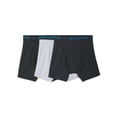 thumbnail image 2 of Fruit of the Loom Men's Breathable Boxer Brief Cotton Mesh(Black/Gray)3 Pack,Large, 2 of 3