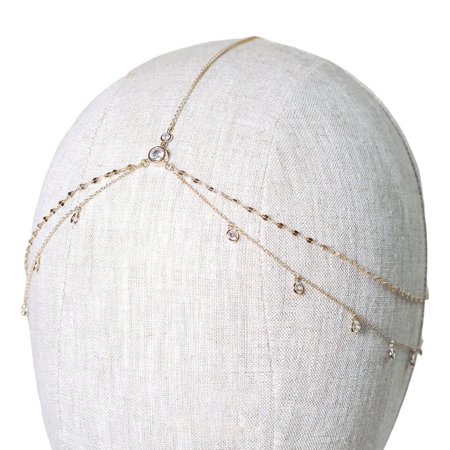Head Chain W Shell Head Chain Hair Accessory Boho Style Head Chain Rhinestones Pendant ...