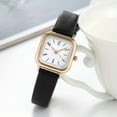 thumbnail image 4 of Women's Square Quartz Watch with Leather Strap and Zinc Alloy Case - the perfect combination of stylish and stylish!,Brown, 4 of 9