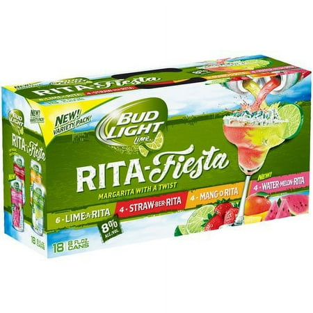 Bud Light Lime Rita-Fiesta Malt Liquor Variety Pack, 8 fl oz, 18 pack
