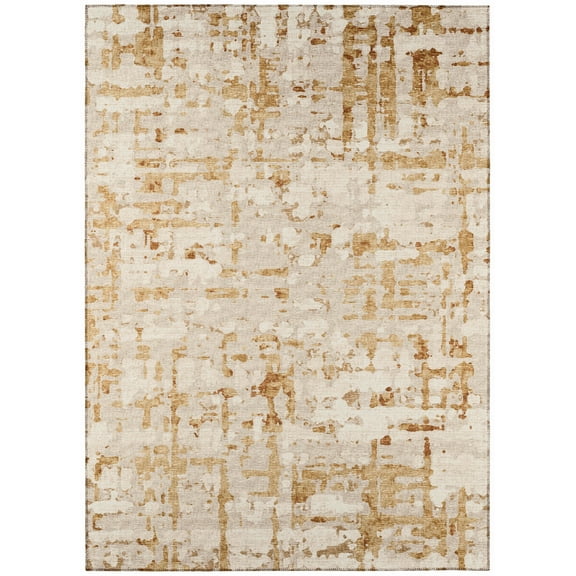 Bravado Indoor/Outdoor Beige Abstract Camo 9' x 12' Non-Skid Area Rug