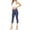 Denim Blue, variant on Women's Casual Comfy Slim Pocket Jeggings Jeans Capri Pants