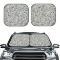 thumbnail image 2 of Balery Silver Glitter Parasol para parabrisas de coche de 2 piezas | Parasol plegable para parabrisas delantero de coche para la mayoría de sedanes-Large, 2 of 6