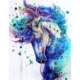 thumbnail image 1 of Kit Cheval de color con bordado de diamantes 5d, 30x40cm, Kit de pintura con diamantes, decoración de la casa, imagen artesanal, 1 of 5