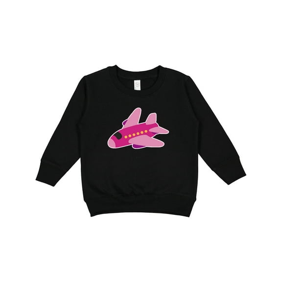 Inktastic Girls Pink Airplane Pilot Toddler Sweatshirt