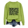 thumbnail image 3 of TYGHBN Women Oversize Sweatshirts Long Sleeve Crewneck Letter Printed Lightweight Loose Sweatshirts Blouse Top Women with Hood Comfy Womens Long Sleeve Shirts Hooded Jacket Sweatshirt Heavy Zip, 3 of 6