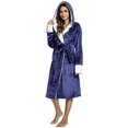 thumbnail image 1 of Dressing Gown Unisex Adults Robe Fluffy Super Soft Hooded Bathrobe For Men Women, 1 of 3