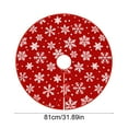 thumbnail image 3 of NWOKYZGH Christmas Tree Skirt, 31.9 Inch Rustic Burlap Tree Skirt with White Snowflakes Printed Xmas Tree Ornament Christmas Holiday Party Decoration, Red, 3 of 8