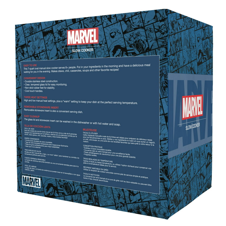 Marvel Uncanny Brands 2 qt. Marvel Avengers Kawaii Slow Cooker, Cook with  Your Favorite Avengers