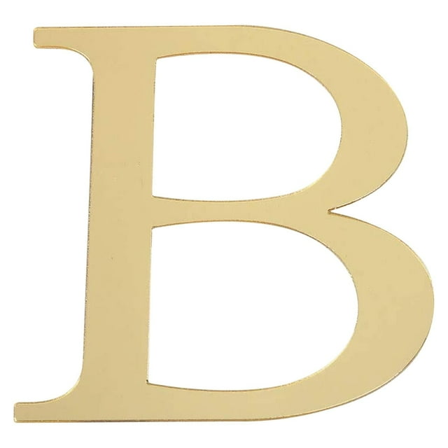 Liquidation & Promo, Acrylic Mirror 3D Wall Sticker, DIY Letter Sign, 26 Letters Set, Modern Abstract Design, For Living Room Bedroom, Decorative Wall Decal, Acrylic Material Akmoler | Plastic, B