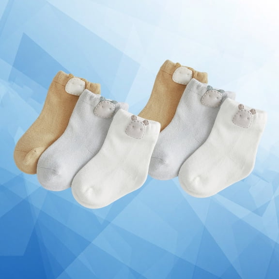 DRAFIDEEP 3 Pairs Baby Socks Assorted Colors Soft Breathable Socks for Infants Newborn to 6 Months