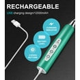 thumbnail image 2 of Handheld Milk Frother for Coffee, Rechargeable Electric Whisk with 3 Heads 3 Speeds Drink Mixer Foam Maker For Latte, Cappuccino, Hot Chocolate, Egg - Silver, 2 of 12