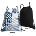 thumbnail image 4 of Leisure Draw String Mouth Backpack 16 X 14 Woven Band Durable Not Easy To Fall Off In Travel Portable Draw String Design Aliceblue Geometric Patterns_3, 4 of 8