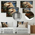 thumbnail image 4 of Designart "Pastoral Scene with a Prehistoric Dinosaur Legacy I" Animals Metal Wall Art, 4 of 5