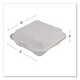 thumbnail image 3 of Eco-Products Sugarcane Clamshell Containers, 3"H x 8"W x 8"D, Pack Of 200 Containers, 3 of 7