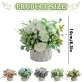 thumbnail image 3 of Artificial Potted Plant Multi-Color Rose and Hydrangea Arrangement, Decorative Ceramic Vase, Pre-Potted for Home Desk Entryway, Long-Lasting Colors, 3 of 5